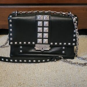Michael Kors Swarovski Studded Medium Leather Suede Cece Bag
